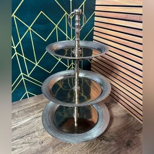 Elegant Rose Gold Deco Tiered Tray